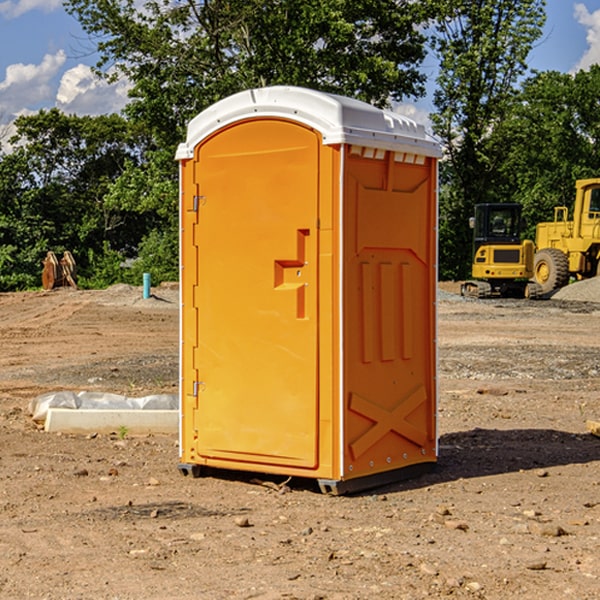 how often are the porta potties cleaned and serviced during a rental period in Dover ID